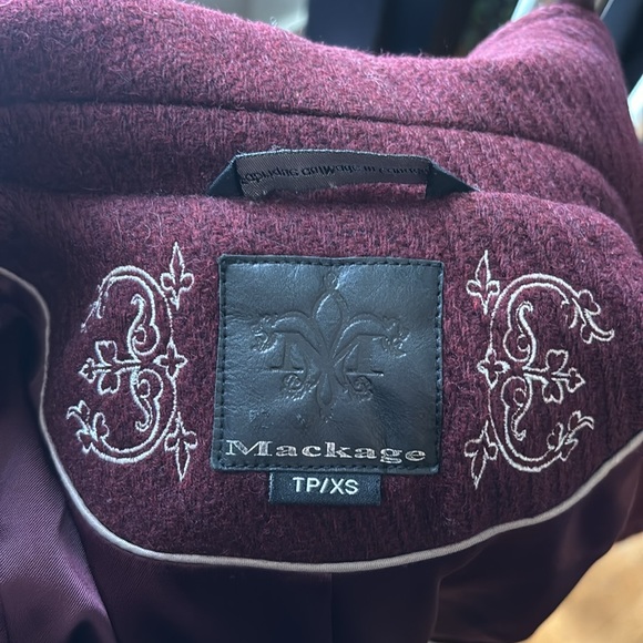 MACKAGE Magenta Wool Coat Size XS - Picture 7 of 13